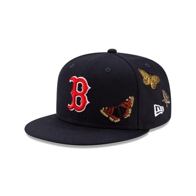 Blue Boston Red Sox Hat - New Era MLB x Felt 59FIFTY Fitted Caps USA1350482